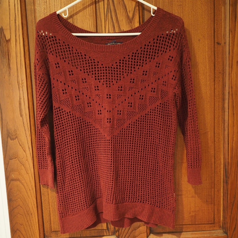 American Eagle Burgundy Knit S